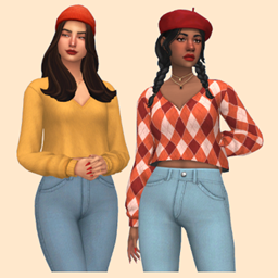 Hazel Sweater and jeans logo