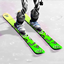 Functional Neon Mini Skis - Children logo