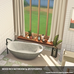 Wood Rich Bathroom