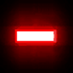 Red glowing minus