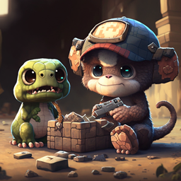Monkey & Dino