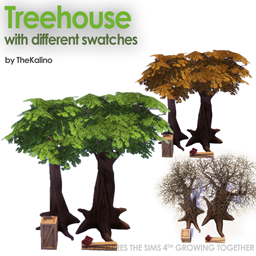 Treehouse with swatches