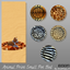 Animal print round pet bed logo