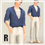 Mellow I - Rolled-Up Sleeves Shirt & Long Pants for M logo
