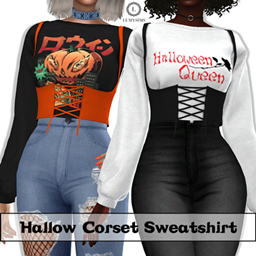 HALLOW CORSET SWEATSHIRT