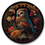 Classic Owl Round Dance Rug #22 Samtuse963 logo