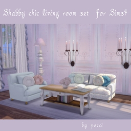 Shabby chic living room set logo