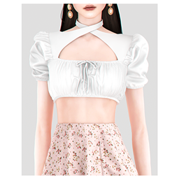 Hazel Crop Top with Puff Sleeves