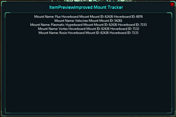 ItemPreviewImproved: Mount Tracker