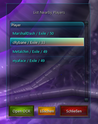 List Nearby Players