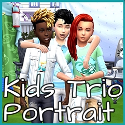 Kids Trio Portrait pose pack logo