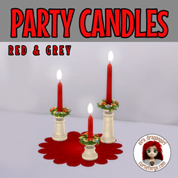 Party Candles  1 - Red & Grey project image