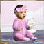 Infants Ribbed Knit Outfit - Colourful logo