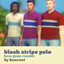 block stripe polo - boocrest logo