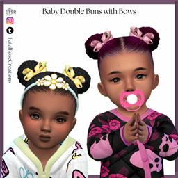 FatalRoseCreations Baby Double Buns with Bows logo
