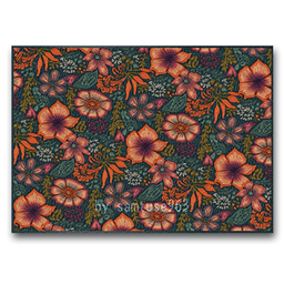 Garden Pattern Rectangle Dance Rug XLarge #1 Samtuse963 logo
