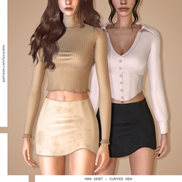 Mini Skirt - Curved Hem