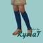 Efrosyni Winter open toe stockings logo