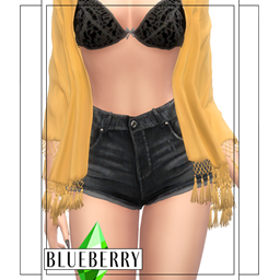 Blueberry - Ride or Die Denim Shorts