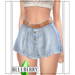 Blueberry - High Waist Belted Skirt logo