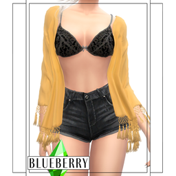 Blueberry - Solstice Top with Kimono logo