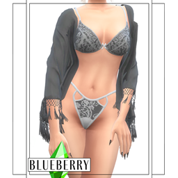 Blueberry - Solstice Bikini with Kimono logo