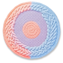 Rustic Pastel Woven Round Dance Rug #2 Samtuse963 logo