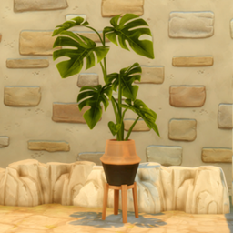 Potted Monstera Plant logo