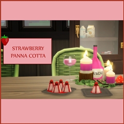 Strawberry panna cotta