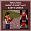 Matching Mom's t-shirt & baby onesie logo