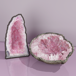 Pink Quartz Crystal Geodes