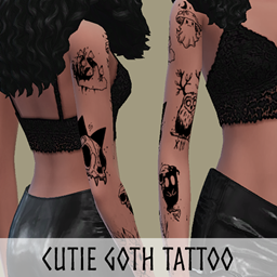 Cutie Goth Tattoo - The Sims 4 Create a Sim - CurseForge
