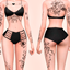 Girl With Flower Body More Colors logo