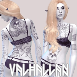THE BEAUTIFUL PEOPLE: 20 full body tattoo sets (+ seperated tattoos) by Valhallan logo