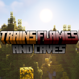 Trains Flames and Caves logo