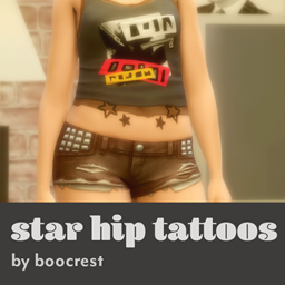 ⭐star hip tattoos⭐ by boocrest logo