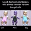 Mood diamond dungarees with shoes summer version baby outfit logo