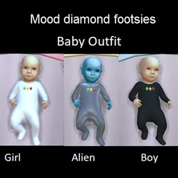 Mood diamond footsies baby outfit
