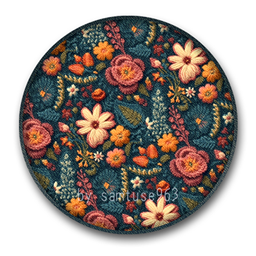 Garden Pattern Round Dance Rug #3 Samtuse963 logo