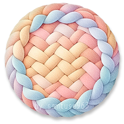 Rustic Pastel Woven Round Dance Rug #8 Samtuse963 logo