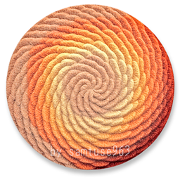 Rustic Pastel Woven Round Dance Rug #9 Samtuse963 logo
