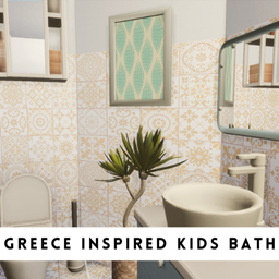 Greece Inspired Kids Bathroom