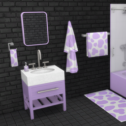 Rainbow Cow Print Bathroom Recolor project image