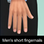 Men's short fingernails logo