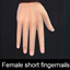 Female short fingernails logo