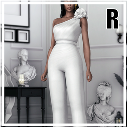 Princess of XI - Draped Shoulder Jumpsuit