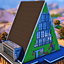 Two Story A-Frame 2 Bedroom House  | Queen's Night Life Series logo