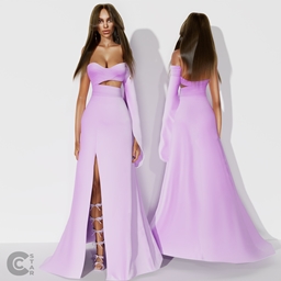 One Shoulder High Slit Dress