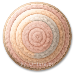 Rustic Pastel Woven Round Dance Rug #13 Samtuse963 logo