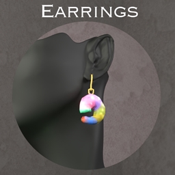 Earrings "Shrimps" logo